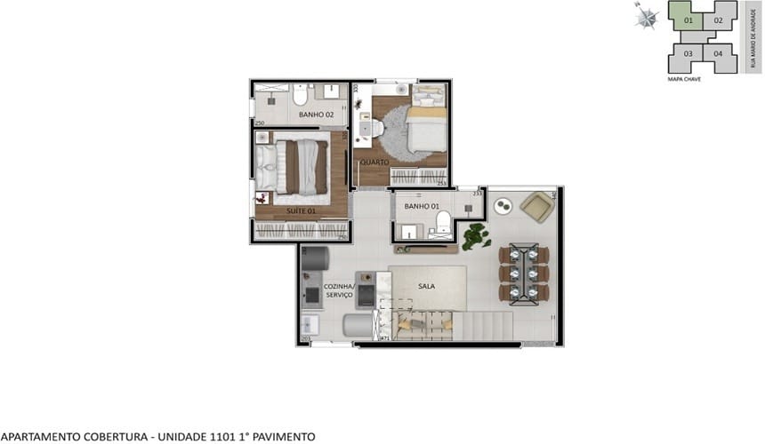 Apartamento com 2 quartos, 2 banhos, 2 vagas, 1 suíte, 1 varanda, 1 sala, alto padrão de acabamento, à venda, Santa Branca, Belo Horizonte, MG _ Perto da Lagoa miniatura 13
