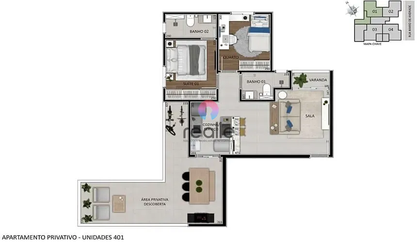 Apartamento, 2 quartos, 81 m² - Foto 2