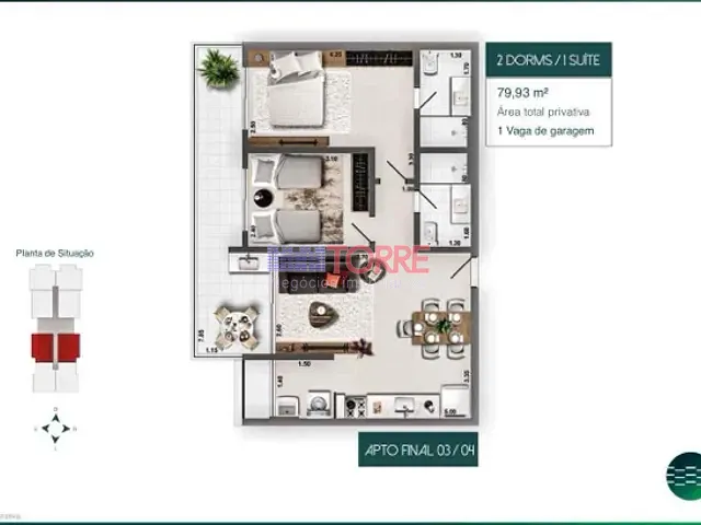 Apartamento com 90m² 2 quartos e 2 banheiros, à venda, no bairro Nossa Senhora da Vitória em Ilhéus