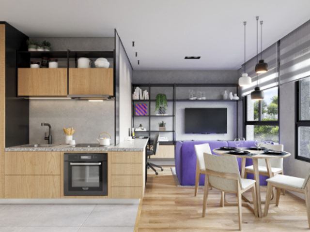 Apartamento 1 quarto e 1 banheiro, à venda, no bairro Novo Mundo em Curitiba