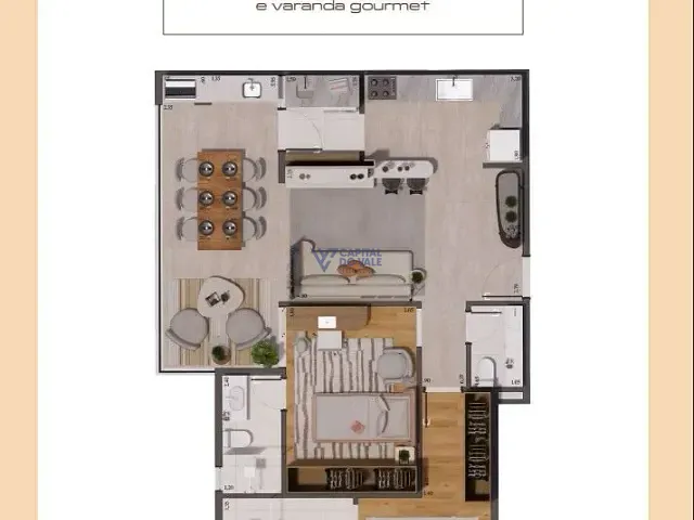 Apartamento 2 quartos e 1 banheiro, à venda, no bairro Vila Ema em São José dos Campos
