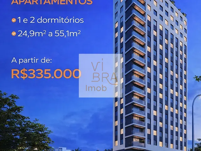 Apartamento 1 quarto e 1 banheiro, à venda, no bairro Centro em Curitiba