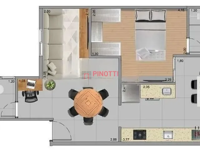 Apartamento 2 quartos e 1 banheiro, à venda, no bairro Jardim Portugal em São Bernardo do Campo