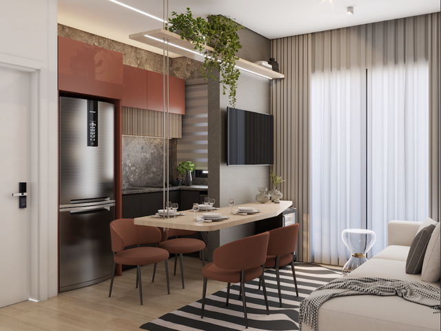 Apartamento 1 quarto e 1 banheiro, à venda, no bairro Centro em Curitiba