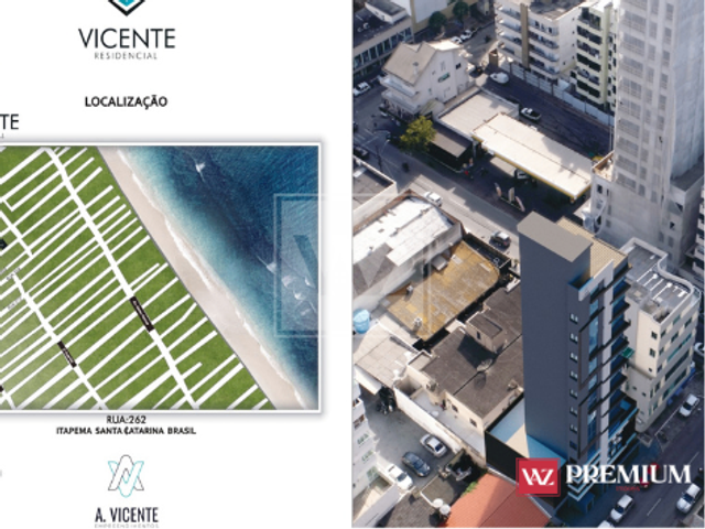 Apartamento 2 quartos e 3 banheiros, à venda, no bairro Meia Praia em Itapema