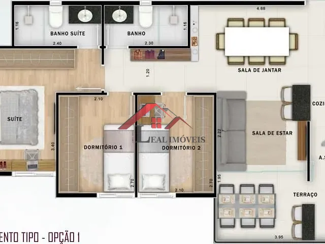Apartamento com 64m² 3 quartos e 2 banheiros, à venda, no bairro Vila Assunção em Santo André