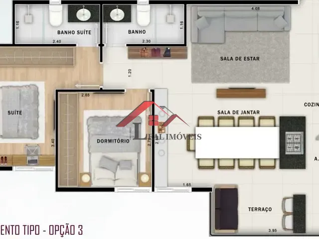 Apartamento com 64m² 3 quartos e 2 banheiros, à venda, no bairro Vila Assunção em Santo André