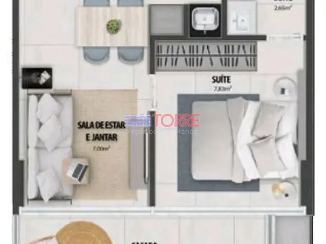 Apartamento com 3161m² 1 quarto e 1 banheiro, à venda, no bairro São Francisco em Ilhéus