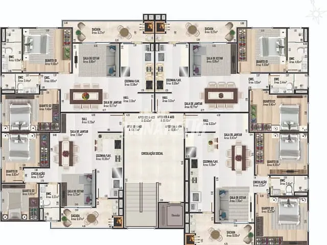 Apartamento com 114m² 1 quarto e 1 banheiro, à venda, no bairro Parque de Exposições em Concórdia