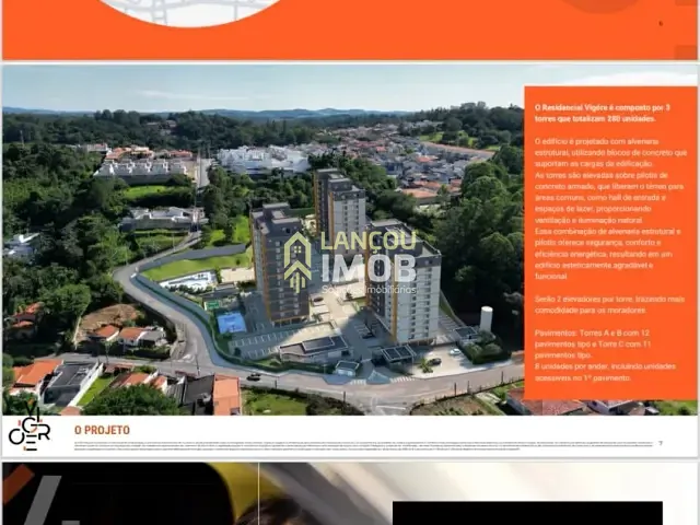 Apartamento 2 quartos e 1 banheiro, à venda, no bairro Colônia em Jundiaí