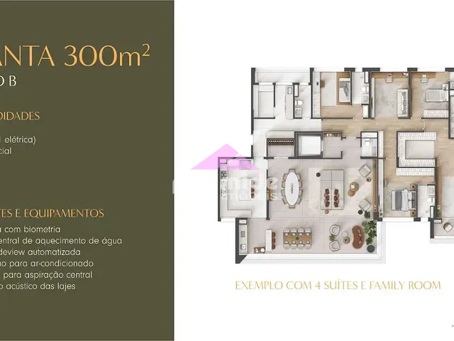 Apartamento com 300m² 5 quartos e 5 banheiros, à venda, no bairro Jardim das Colinas em São José dos Campos