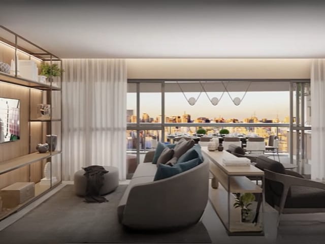 Apartamento com 180m² 3 quartos e 5 banheiros, à venda, no bairro Brooklin em São Paulo