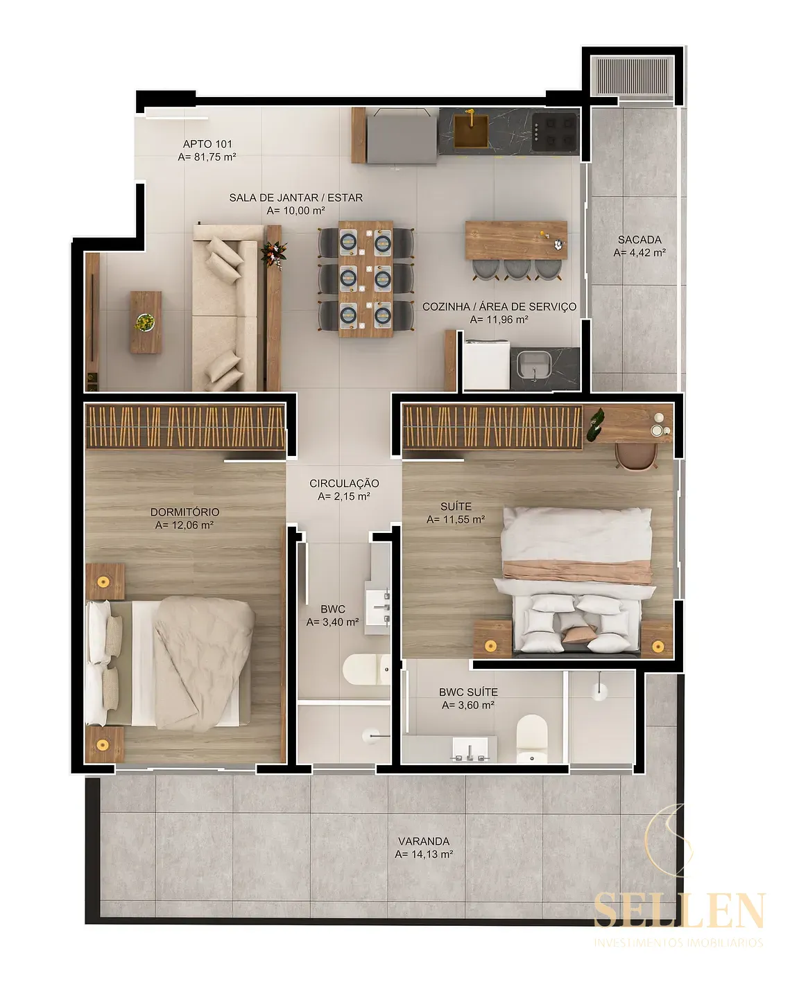 Apartamento, 2 quartos, 73 m² - Foto 14