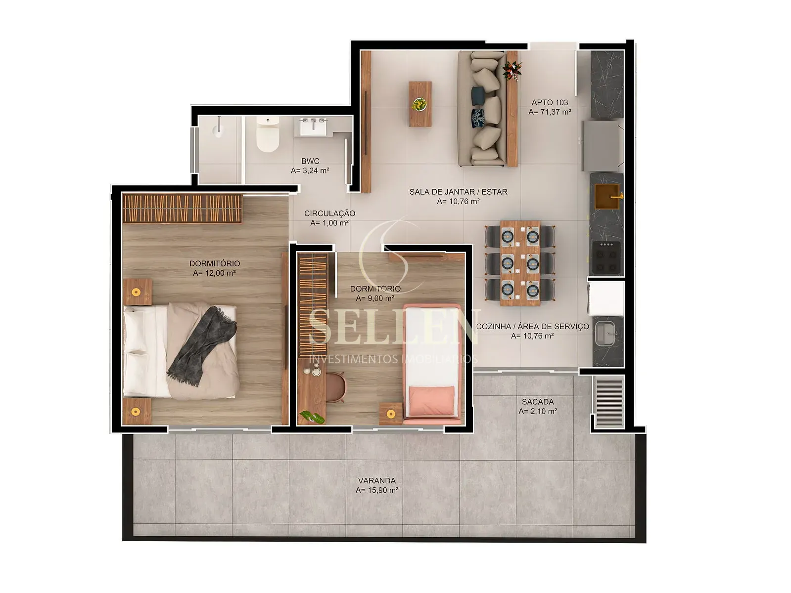 Apartamento, 2 quartos, 73 m² - Foto 16