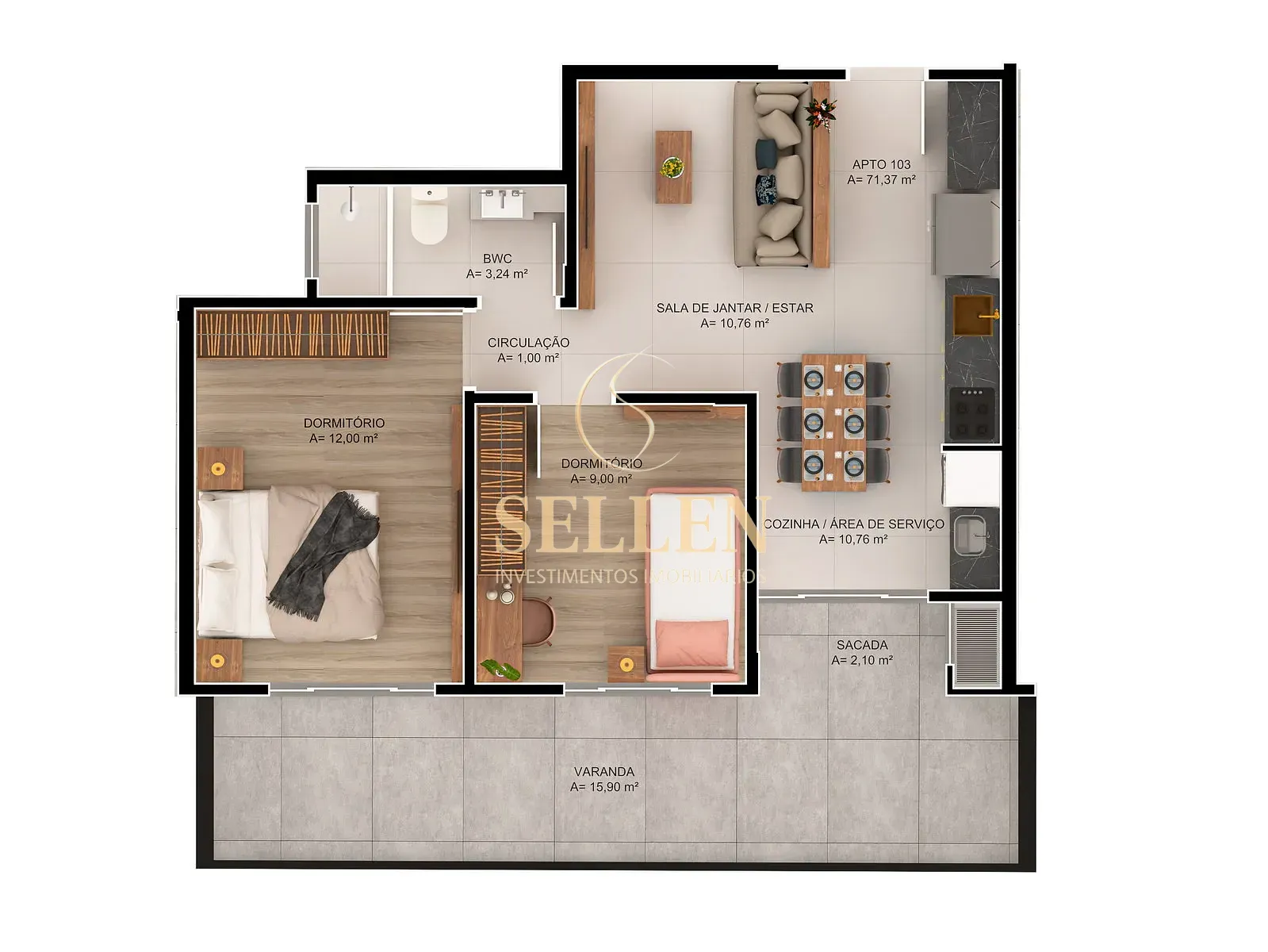 Apartamento, 2 quartos, 73 m² - Foto 16