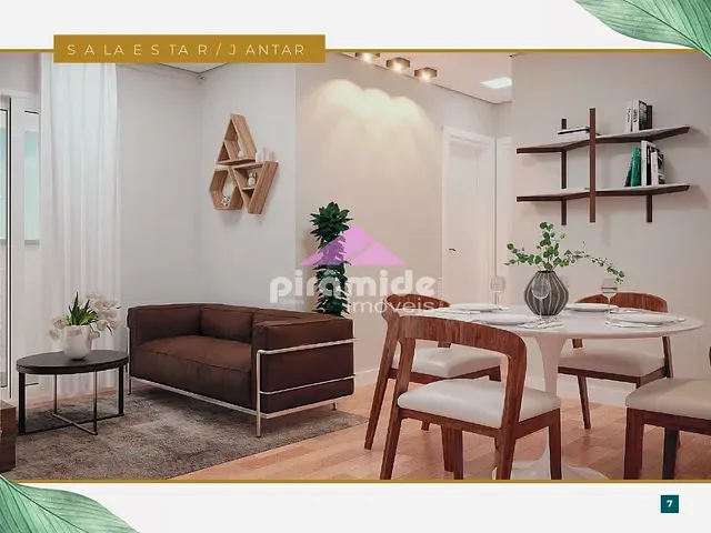 Apartamento 3 quartos e 2 banheiros, à venda, no bairro Parque Residencial Flamboyant em São José dos Campos