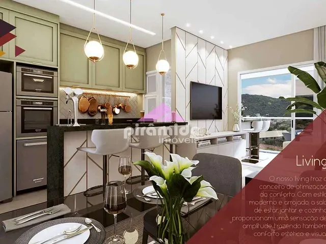 Apartamento com 67m² 2 quartos e 3 banheiros, à venda, no bairro Itagua em Ubatuba