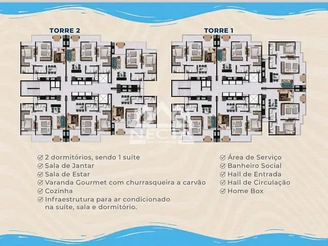 Apartamento com 71m² 2 quartos e 2 banheiros, à venda, no bairro Massaguaçu em Caraguatatuba