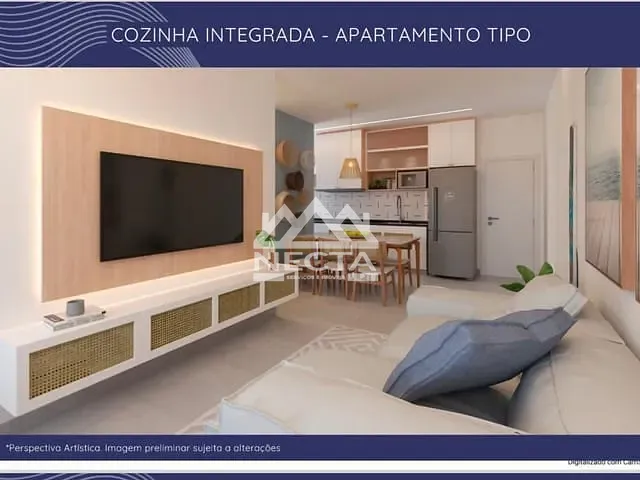 Apartamento com 71m² 2 quartos e 2 banheiros, à venda, no bairro Massaguaçu em Caraguatatuba