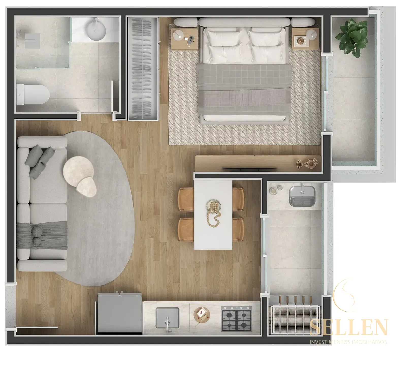 Apartamento, 1 quarto, 40 m² - Foto 23