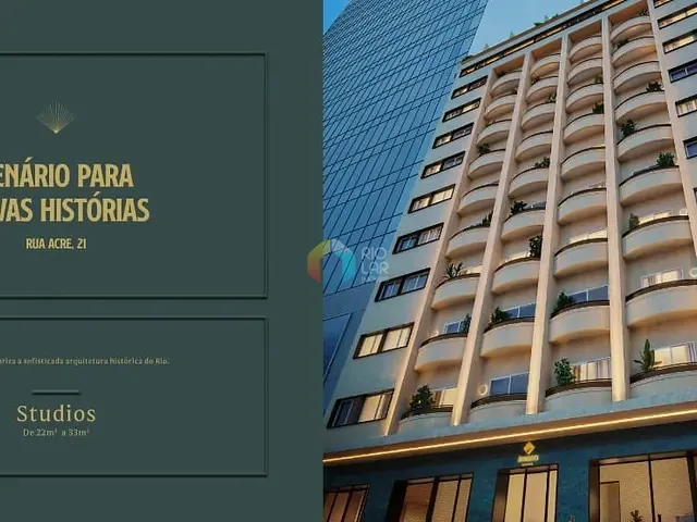 Apartamento com 27m² 1 quarto e 1 banheiro, à venda, no bairro Centro em Rio de Janeiro