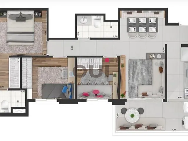 Apartamento com 86m² 3 quartos e 2 banheiros, à venda, no bairro Moema  em São Paulo