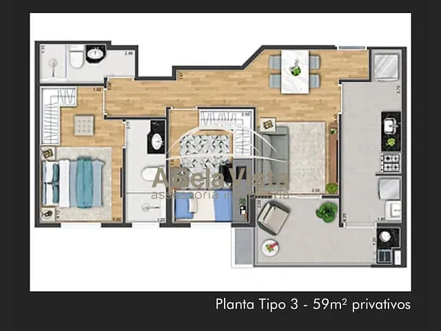 Apartamento 2 quartos e 1 banheiro, à venda, no bairro Vila Osasco em Osasco