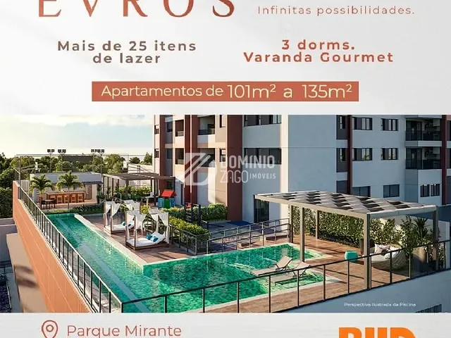 Apartamento 3 quartos e 2 banheiros, à venda, no bairro Parque do Mirante em Uberaba