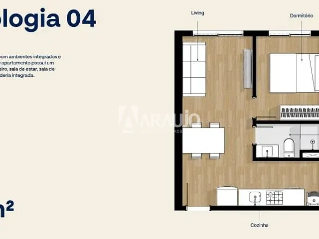Apartamento com 34m² 1 quarto e 1 banheiro, à venda, no bairro São João em Itajaí