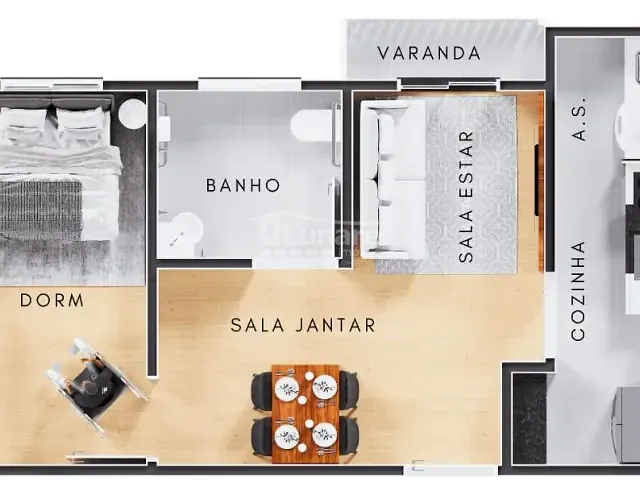 Apartamento 2 quartos e 1 banheiro, à venda, no bairro Conjunto Habitacional Ana Paula em Mogi das Cruzes