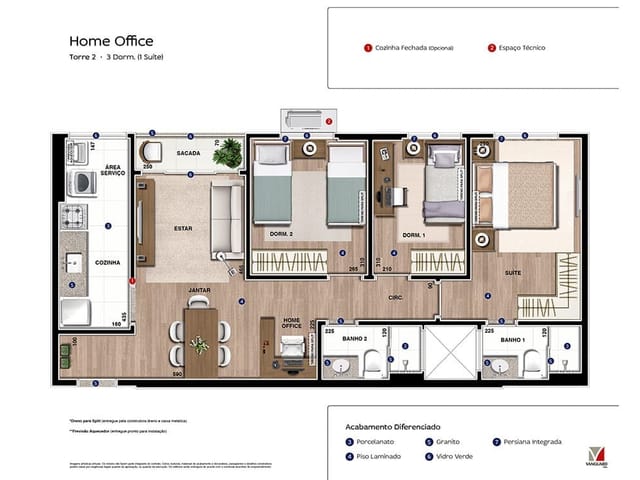 Apartamento 3 quartos e 2 banheiros, à venda, no bairro Santa Rosa em Londrina