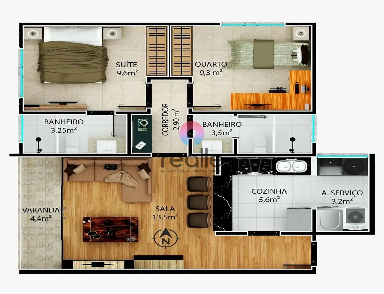 Apartamento, 2 quartos, 65 m² - Foto 4