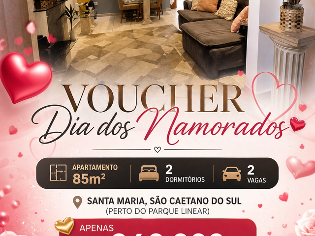Apartamento 2 quartos e 2 banheiros, à venda, no bairro Santa Maria em São Caetano do Sul