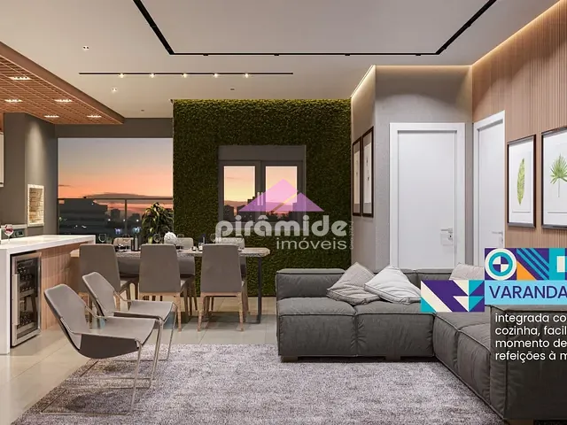 Apartamento com 61m² 2 quartos e 2 banheiros, à venda, no bairro Jardim Oswaldo Cruz em São José dos Campos