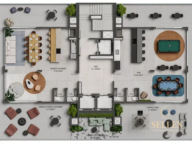 Apartamento 2 quartos e 3 banheiros, à venda, no bairro praia brava de itajaí em Itajaí