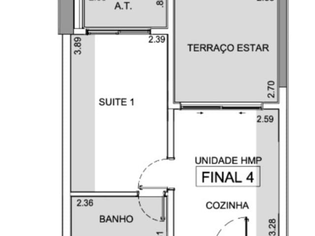 Foto do Apartamento - Apartamento para venda em Vila Clementino com 1 quarto, sendo 1 suíte , 35m² | Correteria Imóveis