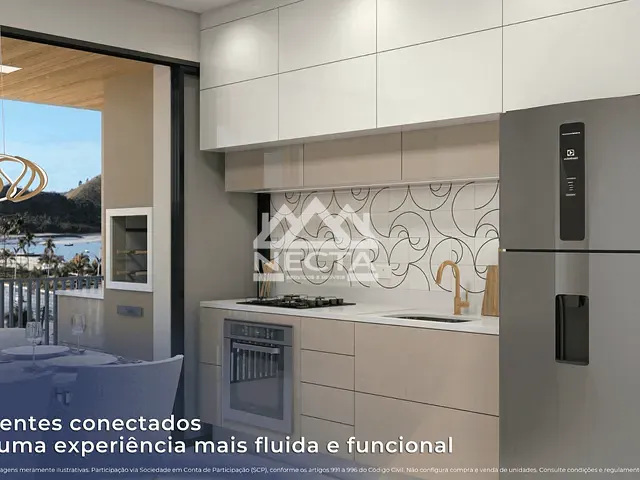 Apartamento com 50m² 1 quarto e 2 banheiros, à venda, no bairro Centro em Caraguatatuba
