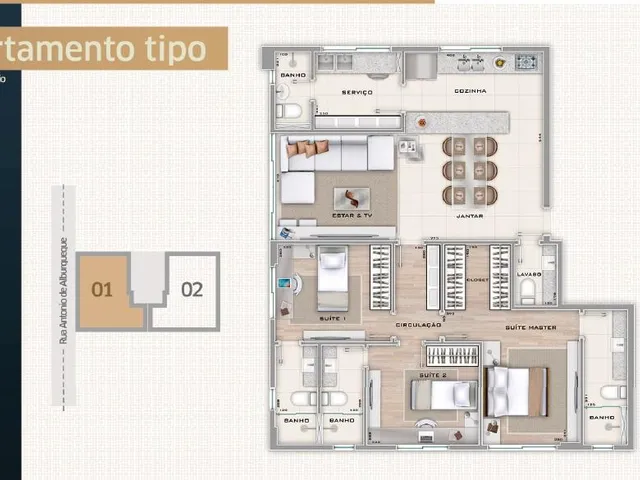 Apartamento com 780m² 3 quartos e 4 banheiros, à venda, no bairro Savassi em Belo Horizonte