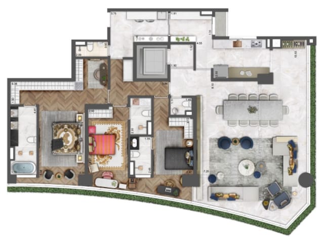 Apartamento com 221m² 3 quartos e 5 banheiros, à venda, no bairro Moema em São Paulo