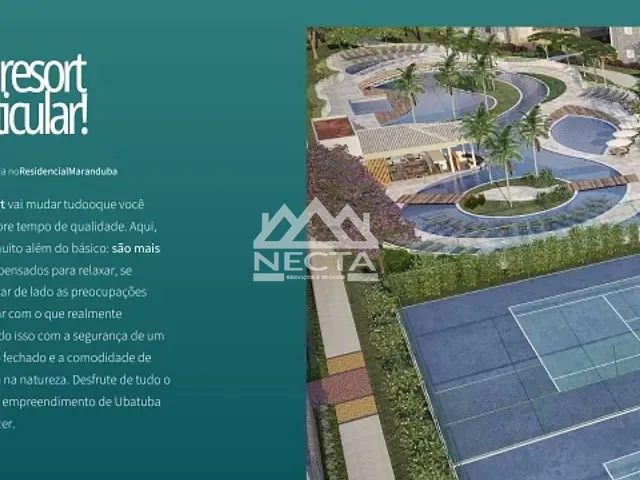 Apartamento com 58m² 2 quartos e 2 banheiros, à venda, no bairro Sape em Ubatuba