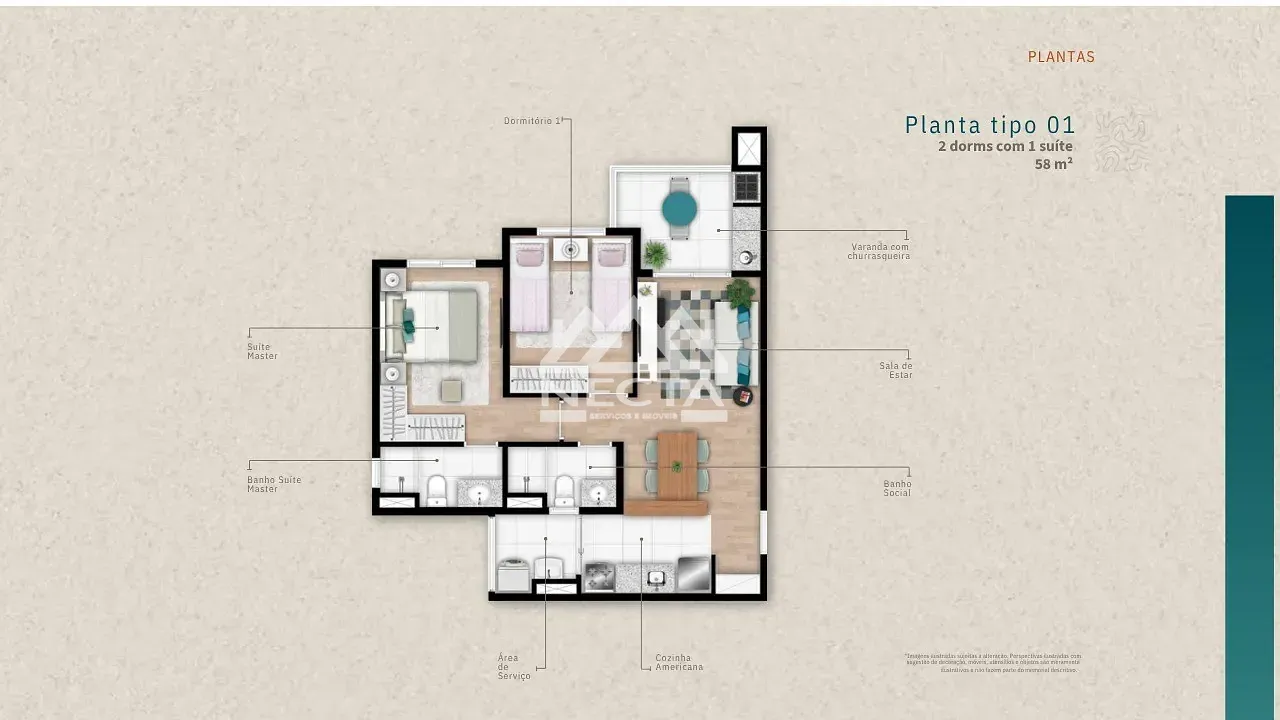 Apartamento, 2 quartos, 58 m² - Foto 22