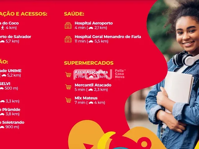 Apartamento 2 quartos e 1 banheiro, à venda, no bairro Recreio Ipitanga em Lauro de Freitas