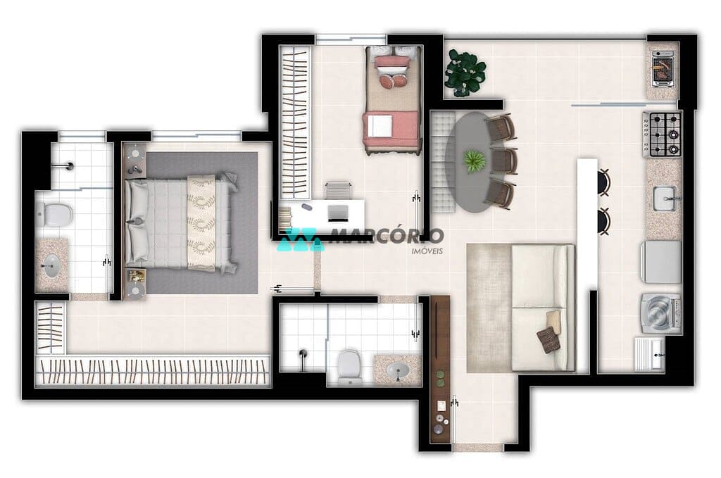Apartamento à venda com 2 quartos, 58m² - Foto 36