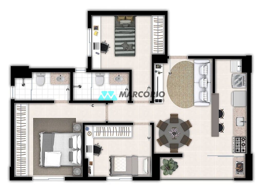 Apartamento à venda com 2 quartos, 58m² - Foto 37