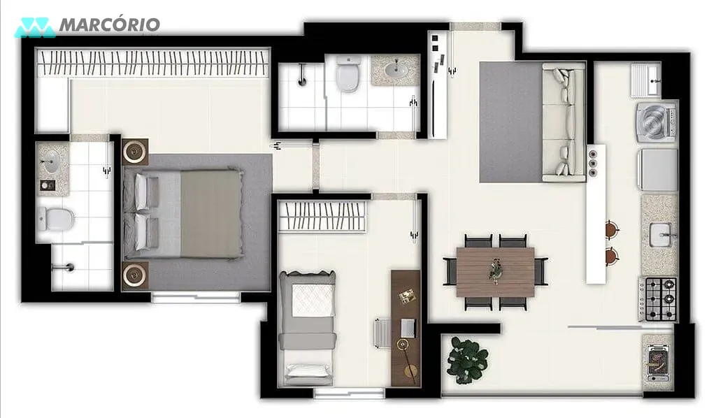 Apartamento, 2 quartos, 58 m² - Foto 35