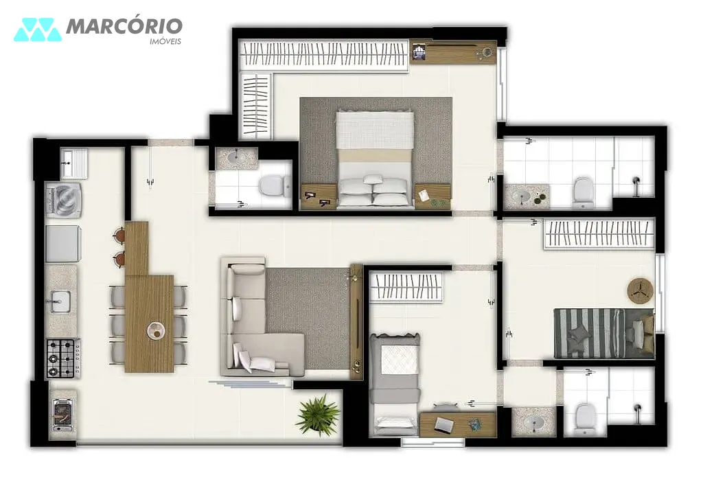 Apartamento, 2 quartos, 58 m² - Foto 38