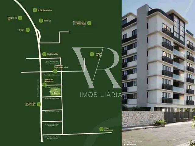 Apartamento 2 quartos e 1 banheiro, à venda, no bairro Jardim Cidade Universitária em João Pessoa