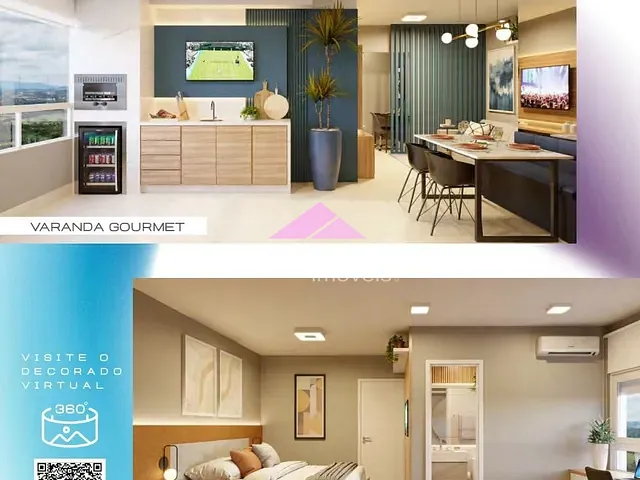 Apartamento com 71m² 2 quartos e 2 banheiros, à venda, no bairro Jardim das Colinas em São José dos Campos