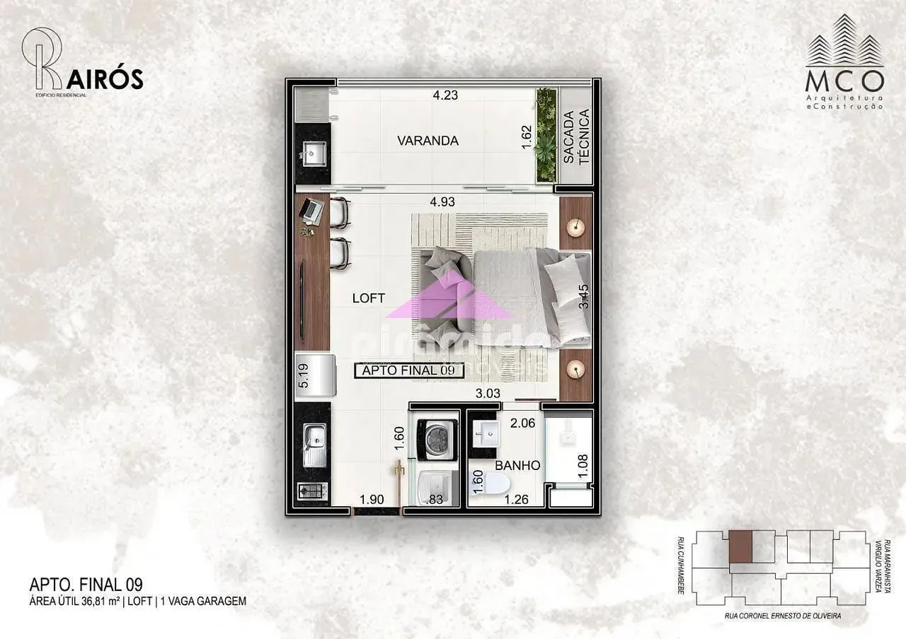 Apartamento, 1 quarto, 36 m² - Foto 3