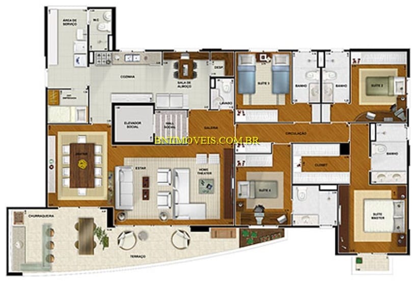 Apartamento, 4 quartos, 185 m² - Foto 11